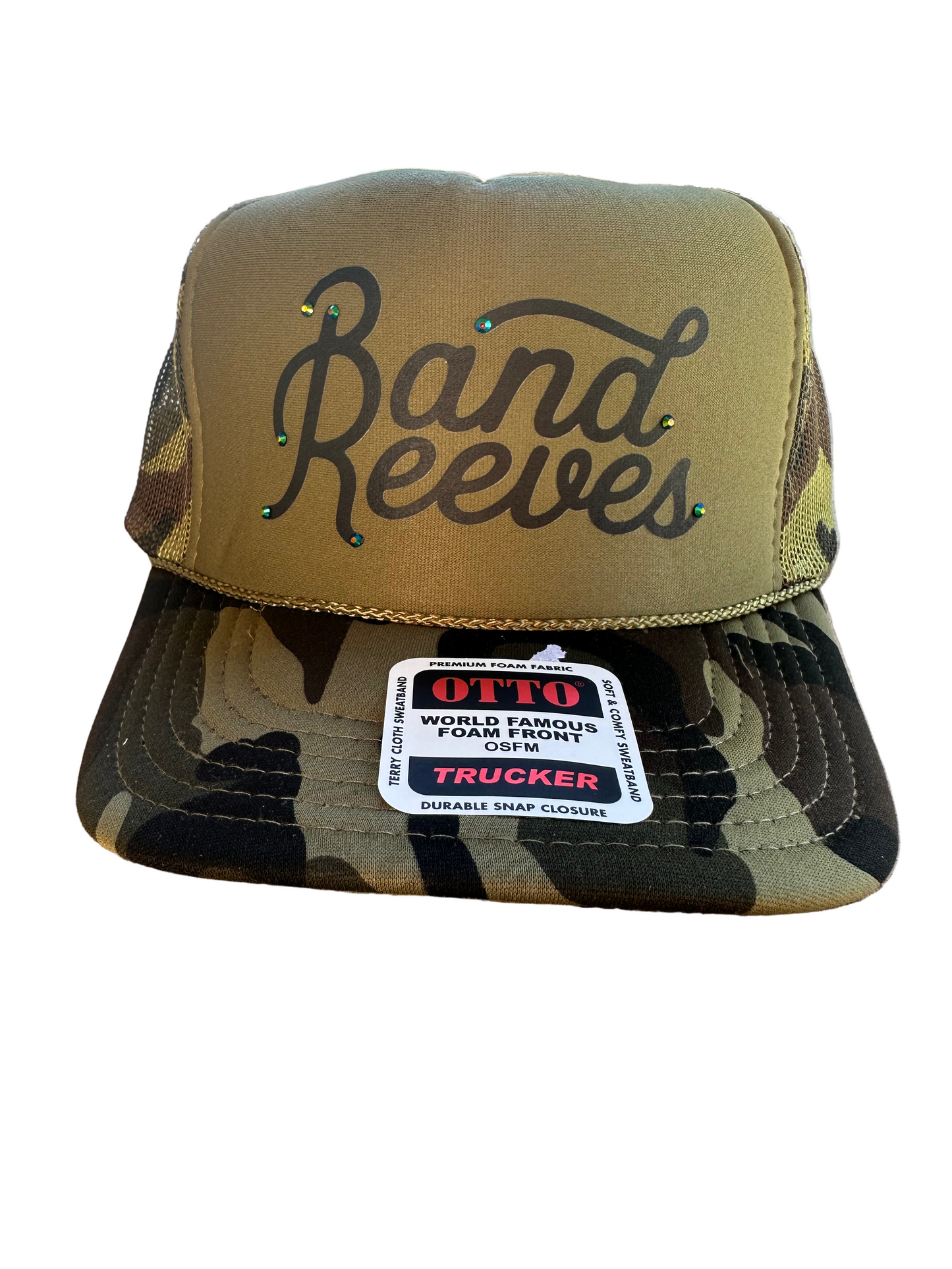 Green Camo Foam Trucker Hat