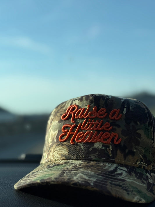 “Raise a Little Heaven” camo hat