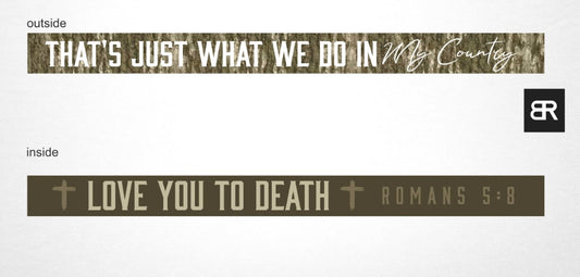 “My Country” / “Love You to Death” 2-sided stretch bracelet