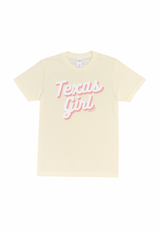 Cream “Texas Girl” puff print shirt