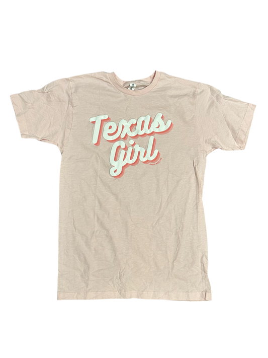 Pink “Texas Girl” puff print shirt