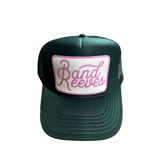 Hunter green trucker hat