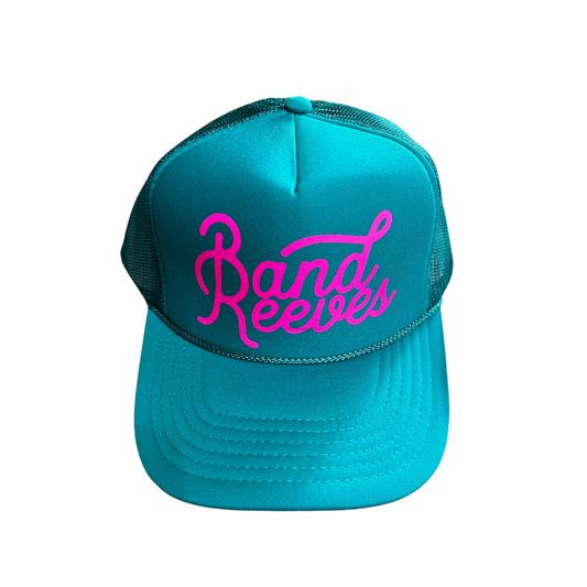 Teal trucker hat